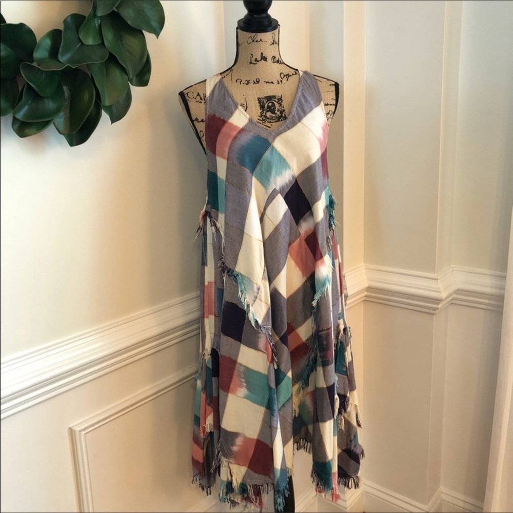 Anthropologie Maeve Patchwork Handkerchief Dress - Picture 3 of 15